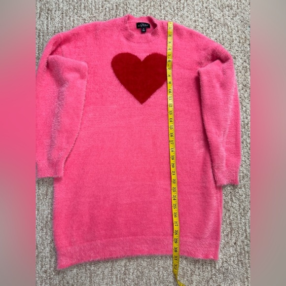 Say What Pink Heart Sweater Size Medium. - Picture 6 of 11